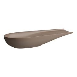 Накладная раковина Alessi One 100х38х17 см, с покрытием llc, с крышкой слива, l/r, санфарфор, коричневый матовый, Laufen 8.1897.4.188.112.1 Laufen
